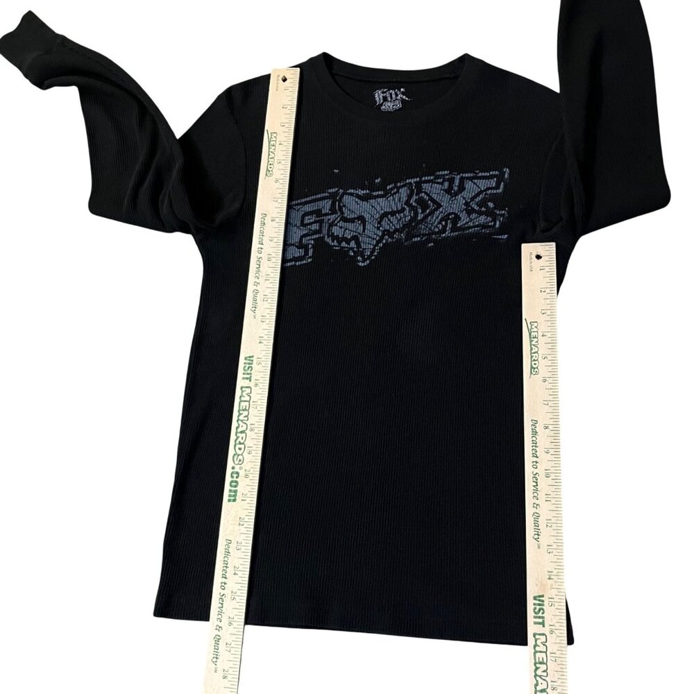 Fox Racing Mens M Black Long Sleeve Graphic Shirt Used - Picture 10 of 10